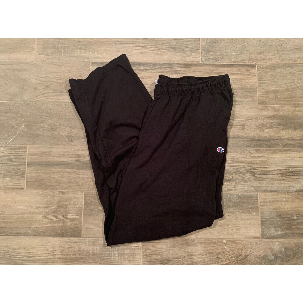 Champion Joggers Adult Sz 3XT Black Comfort Workout Running Sweatpants Gym Mens